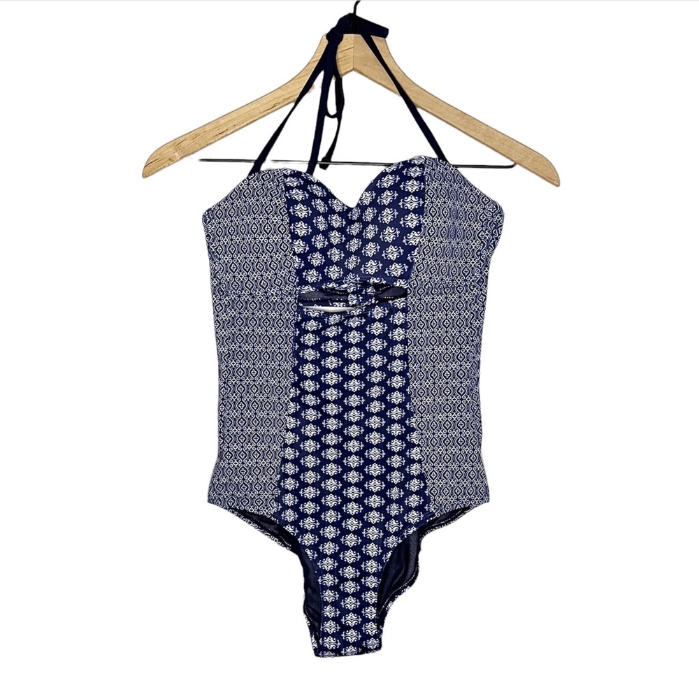 Athleta Cutout Tangier One Piece Swimsuit in Blue XXS 2XS